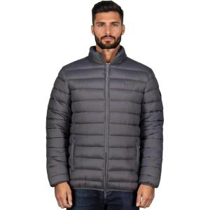 Geographical Norway Amichoko Basic – Blouson Homme Matelassé Léger – Veste Mi-Saison Confortable – Poches Zippées – Style Urbain Moderne – Badge Signature(Gris Fonce)