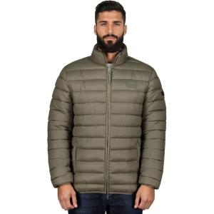 Geographical Norway Amichoko Basic – Blouson Homme Matelassé Léger – Veste Mi-Saison Confortable – Poches Zippées – Style Urbain Moderne – Badge Signature(Kaki)