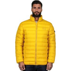 Geographical Norway Amichoko Basic – Blouson Homme Matelassé Léger – Veste Mi-Saison Confortable – Poches Zippées – Style Urbain Moderne – Badge Signature(Moutarde)