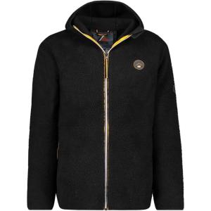Geographical Norway UCHERPIM Homme – Polaire à Capuche Chaude et Confortable, Veste Zippée Douce Idéale pour l’Hiver, le Sport et les Activités Outdoor(Noir)