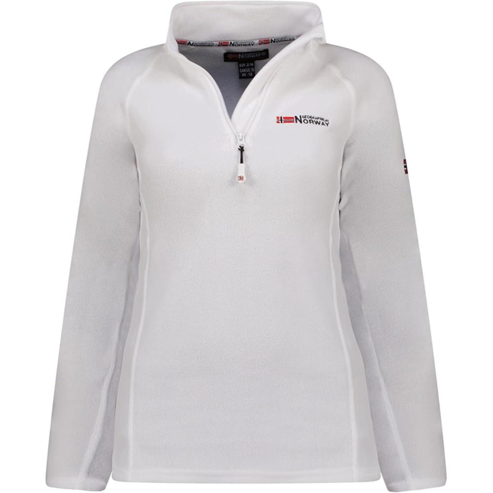 imageGeographical Norway Tug Lady Hz  Polaire Fine Femme Chaude Fermeture Zip  Veste Automne Hiver Printemps Chaud Femmes  Longues Manches Vetement Pull Fourrure Doux ConfortBlanc