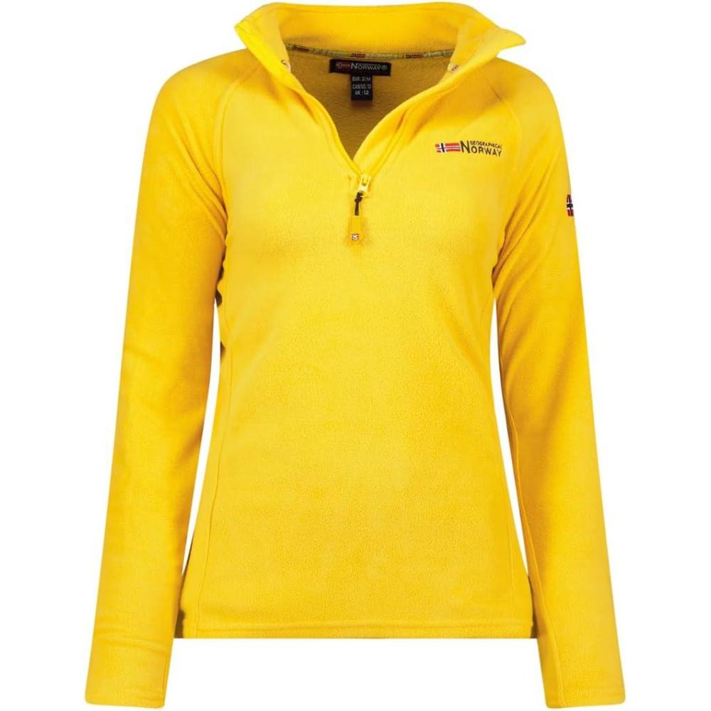 imageGeographical Norway Tug Lady Hz  Polaire Fine Femme Chaude Fermeture Zip  Veste Automne Hiver Printemps Chaud Femmes  Longues Manches Vetement Pull Fourrure Doux ConfortMoutarde