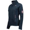 ANAPURNA EQUIPMENT Tyrellana Lady – Polaire Chaude Douce Femme Confortable – Veste Hiver Peignoir Chaud Femmes Doux – Sweat Epais Longues Manches(Bleu Marine)