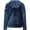 Geographical Norway TOSCANA Femme – Veste Polaire Chaude avec Capuche – Sweat Zippé Doux, Confortable et Respirant, Idéal pour l’Hiver et les Activités Outdoor(Marine)