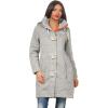 Geographical Norway Tantastique Lady – Polaire Fine Femme Chaude Fermeture Zip – Veste Automne Hiver Printemps Chaud Femmes – Longues Manches Vetement Pull Fourrure Doux Confort (Gris Clair M)