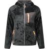Geographical Norway TOSCANA Femme – Veste Polaire Chaude avec Capuche – Sweat Zippé Doux, Confortable et Respirant, Idéal pour l’Hiver et les Activités Outdoor(Noir)