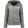 Geographical Norway Trigo Lady – Polaire Fine Femme Chaude Fermeture Zip – Veste Automne Hiver Printemps Chaud Femmes – Longues Manches Vetement Pull Fourrure Doux Confort(Gris Fonce)
