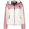 Geographical Norway ULYSSIM Femme – Polaire à Capuche Chaude et Douce, Veste Zippée Confortable Idéale pour l’Hiver et les Activités Outdoor(Rose Poudre)