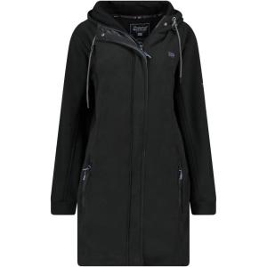 Geographical Norway TIMOTHE Femme – Polaire à Capuche Chaude et Douce, Confort Optimal pour l’Hiver et les Activités Outdoor(Noir)