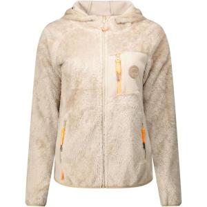 Geographical Norway TOSCANA Femme – Veste Polaire Chaude avec Capuche – Sweat Zippé Doux, Confortable et Respirant, Idéal pour l’Hiver et les Activités Outdoor(Beige)