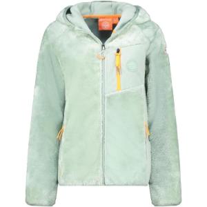 Geographical Norway TOSCANA Femme – Veste Polaire Chaude avec Capuche – Sweat Zippé Doux, Confortable et Respirant, Idéal pour l’Hiver et les Activités Outdoor(Vert Amande)