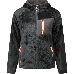 Geographical Norway TOSCANA Femme – Veste Polaire Chaude avec Capuche – Sweat Zippé Doux, Confortable et Respirant, Idéal pour l’Hiver et les Activités Outdoor(Noir)
