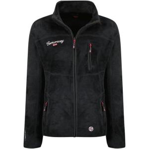 Geographical Norway Tamoureuse Lady – Polaire Fine Femme Chaude Fermeture Zip – Veste Automne Hiver Printemps Chaud Femmes – Longues Manches Vetement Pull Fourrure Doux Confort(Noir)
