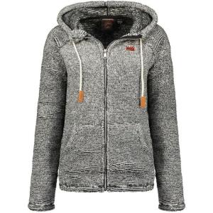 Geographical Norway Trigo Lady – Polaire Fine Femme Chaude Fermeture Zip – Veste Automne Hiver Printemps Chaud Femmes – Longues Manches Vetement Pull Fourrure Doux Confort(Gris Fonce)