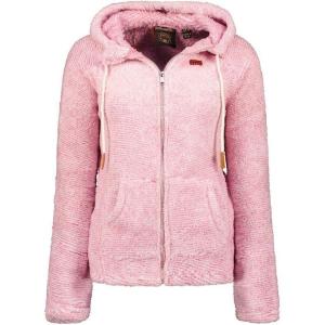 Geographical Norway Trigo Lady – Polaire Fine Femme Chaude Fermeture Zip – Veste Automne Hiver Printemps Chaud Femmes – Longues Manches Vetement Pull Fourrure Doux Confort(Rose)