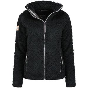 Geographical Norway Uparola Lady – Polaire Fine Femme Chaude Fermeture Zip – Veste Automne Hiver Printemps Chaud Femmes – Longues Manches Vetement Pull Fourrure Doux Confort(Noir)