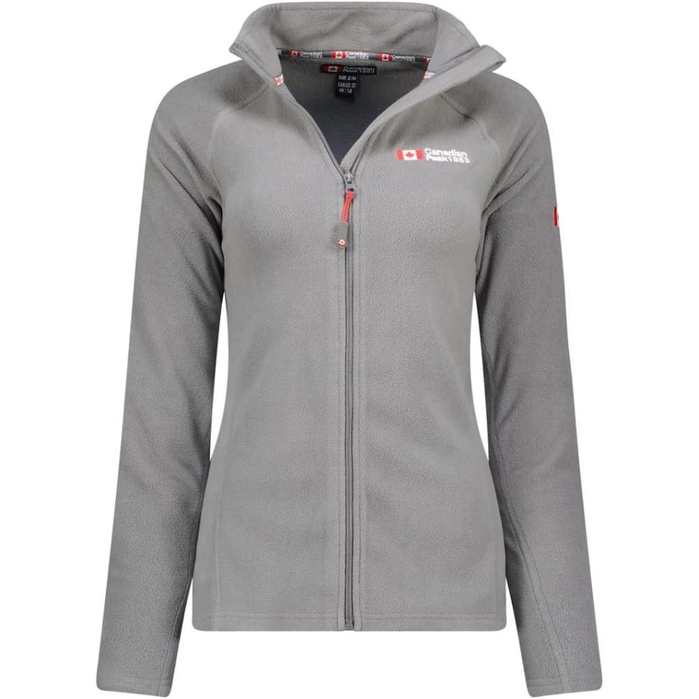 imageCanadian Peak Tugeak FZ Lady Polaire Fine Femme Chaude Fermeture Zip Veste Automne Hiver Printemps Chaud Femmes Longues Manches Vetement Pull Fourrure Doux ConfortGris Fonce