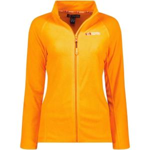 Canadian Peak Tugeak FZ Lady – Polaire Fine Femme Chaude Fermeture Zip – Veste Automne Hiver Printemps Chaud Femmes – Longues Manches Vetement Pull Fourrure Doux Confort(Orange)