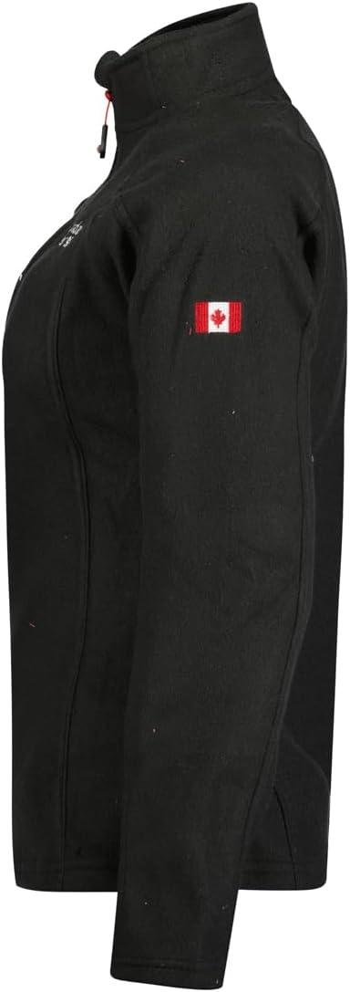imageCanadian Peak Tugeak Hz Lady Polaire Fine Femme Chaude Fermeture Zip Veste Automne Hiver Printemps Chaud Femmes Longues Manches Vetement Pull Fourrure Doux ConfortNoir