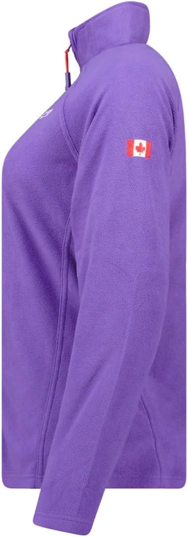 imageCanadian Peak Tugeak Hz Lady Polaire Fine Femme Chaude Fermeture Zip Veste Automne Hiver Printemps Chaud Femmes Longues Manches Vetement Pull Fourrure Doux ConfortViolet