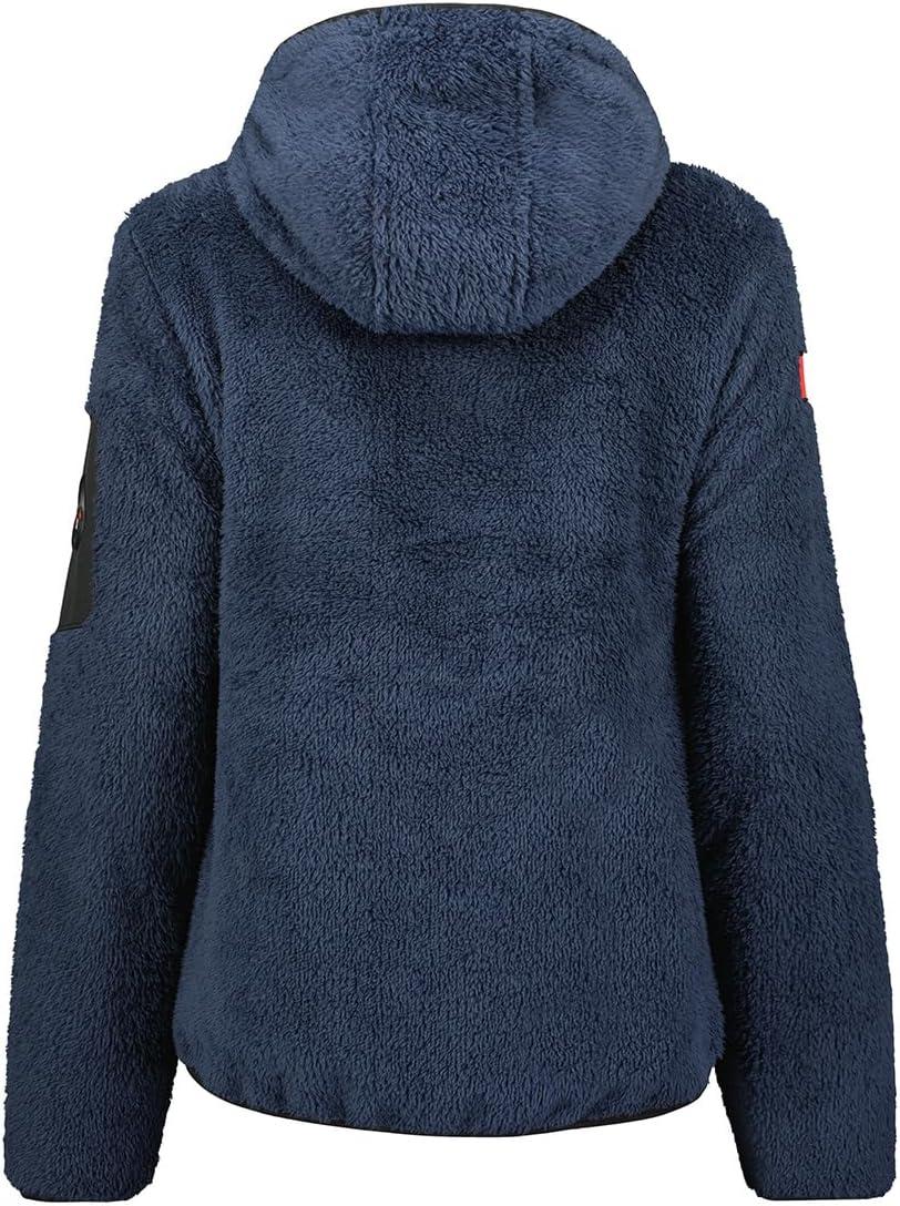 imageCanadian Peak Ulebeak Lady Polaire Fine Femme Chaude Fermeture Zip Veste Automne Hiver Printemps Chaud Femmes Longues Manches Vetement Pull Fourrure Doux ConfortMarine