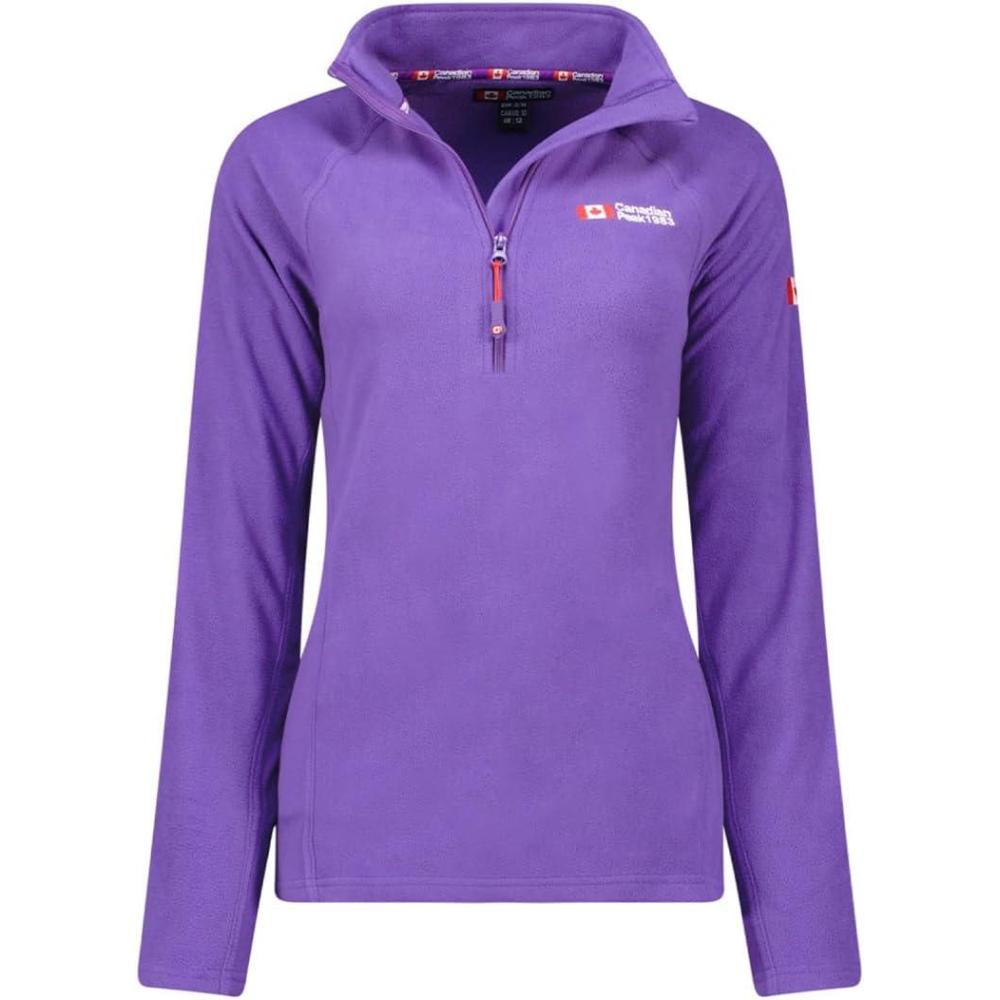 imageCanadian Peak Tugeak Hz Lady Polaire Fine Femme Chaude Fermeture Zip Veste Automne Hiver Printemps Chaud Femmes Longues Manches Vetement Pull Fourrure Doux ConfortViolet