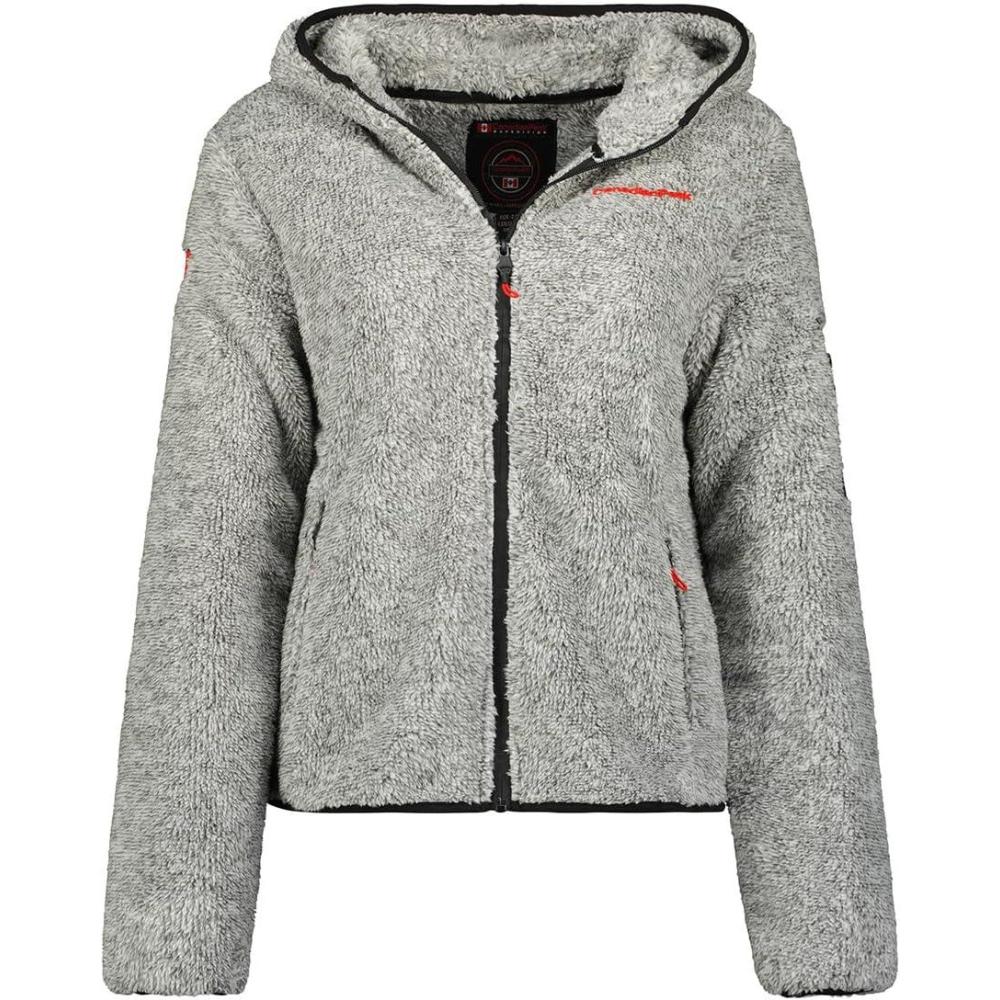 imageCanadian Peak Ulebeak Lady Polaire Fine Femme Chaude Fermeture Zip Veste Automne Hiver Printemps Chaud Femmes Longues Manches Vetement Pull Fourrure Doux ConfortGris Clair