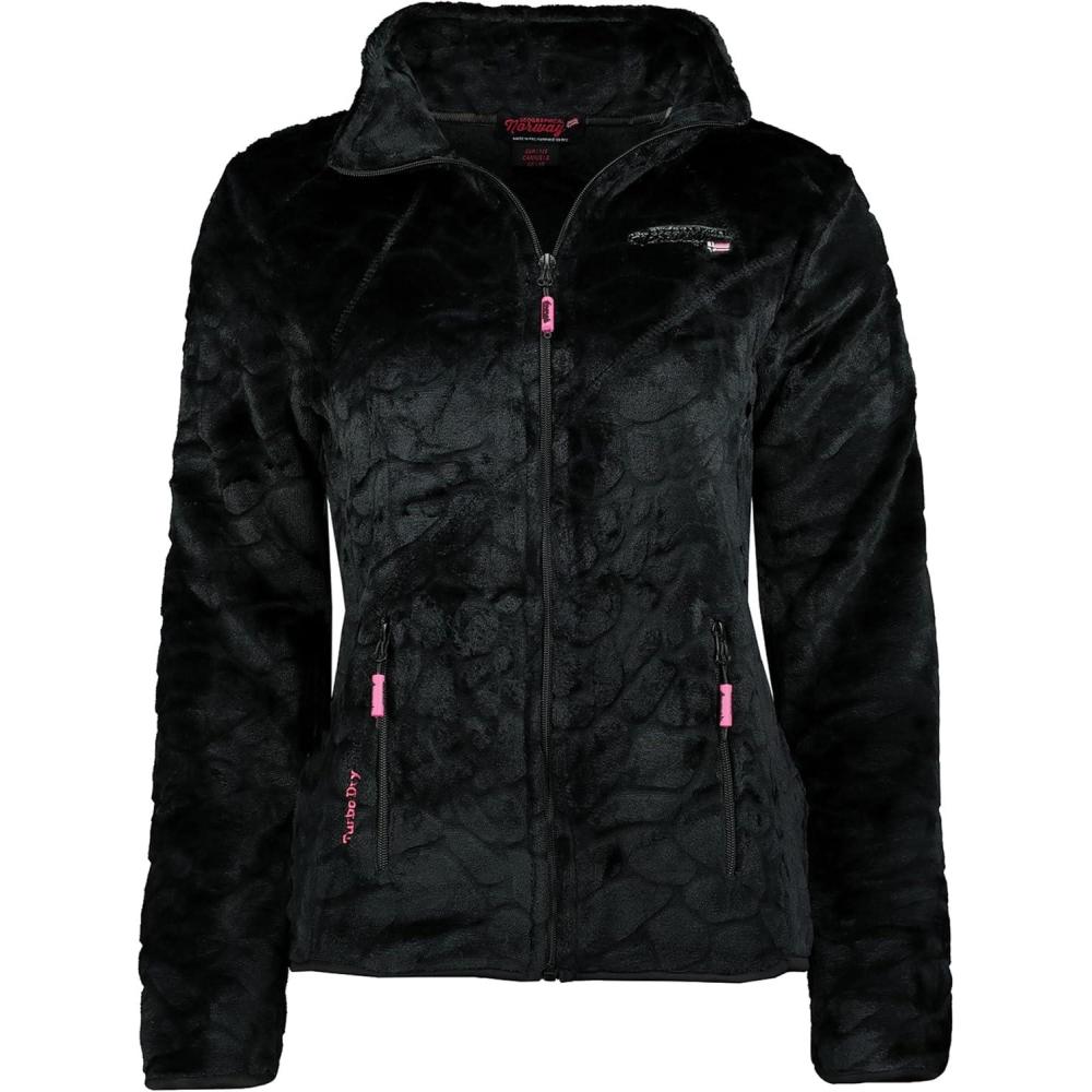 imageGeographical Norway UNIVERS LADY  Polaire Chaude Douce Femme Confortable  Veste Hiver Chaud Femmes Doux  Sweat Epais Longues Manches  Pull Parfait Fourrure ConfortNoir