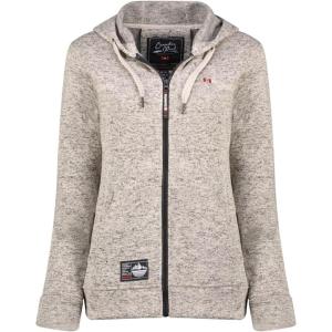 Canadian Peak Talerteak Lady – Polaire Fine Femme Chaude Fermeture Zip – Veste Automne Hiver Printemps Chaud Femmes – Longues Manches Vetement Pull Fourrure Doux Confort(Gris Clair)