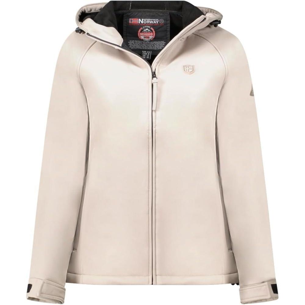 imageGeographical Norway TAMILATAL Femme Veste Softshell Capuche Impermable CoupeVent et Respirante Idale pour la Randonne et les Activits OutdoorBeige