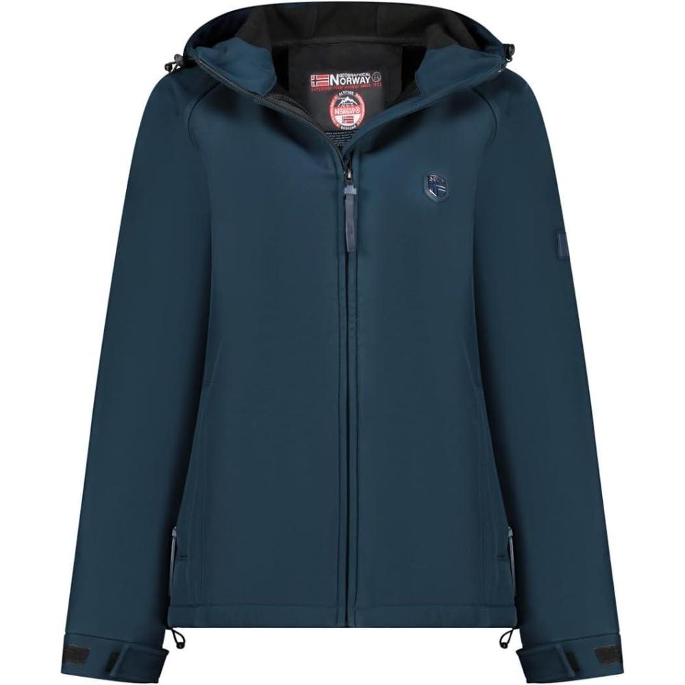 imageGeographical Norway TAMILATAL Femme Veste Softshell Capuche Impermable CoupeVent et Respirante Idale pour la Randonne et les Activits OutdoorMarine