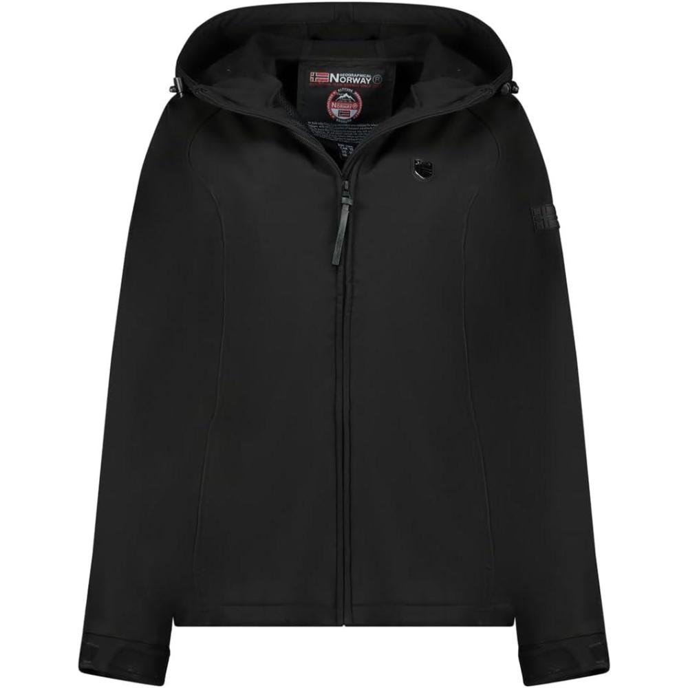 imageGeographical Norway TAMILATAL Femme Veste Softshell Capuche Impermable CoupeVent et Respirante Idale pour la Randonne et les Activits OutdoorNoir