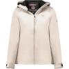 Geographical Norway TAMILATAL Femme – Veste Softshell à Capuche, Imperméable, Coupe-Vent et Respirante, Idéale pour la Randonnée et les Activités Outdoor(Beige)