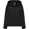 Geographical Norway TAMILATAL Femme – Veste Softshell à Capuche, Imperméable, Coupe-Vent et Respirante, Idéale pour la Randonnée et les Activités Outdoor(Noir)