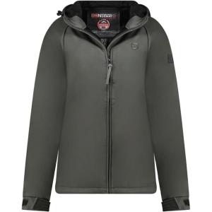 Geographical Norway TAMILATAL Femme – Veste Softshell à Capuche, Imperméable, Coupe-Vent et Respirante, Idéale pour la Randonnée et les Activités Outdoor(Gris Fonce)