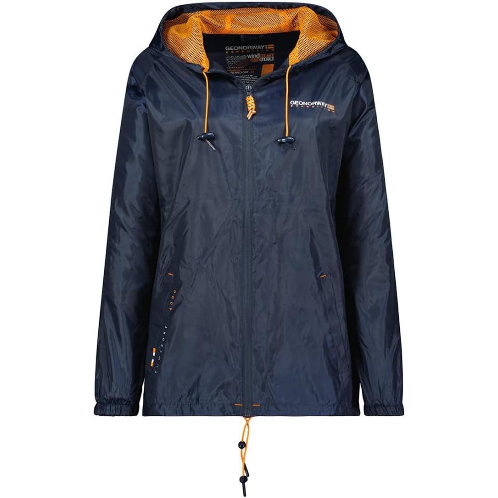 imageGeographical Norway Boat Lady Veste Coupe Vent Femme Outdoor Blouson Deperlant Manches Longues Femmes Manteau Pluie Randonnee Saison Printemps Ete Automne HiverMarine