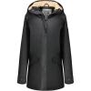 Geographical Norway ARMOTA – Blouson Femme Hiver Chaud avec Capuche – Déperlant, Coupe-Vent – Fermeture Renforcée – Style Urbain Élégant – Veste Outdoor Quotidienne(Noir)