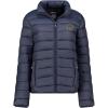 Geographical Norway ATIKAMAP Femme – Doudoune Légère Matelassée Mi-Saison – Blouson Chaud Daily Wear – Veste Outdoor Coupe-Vent avec Capuche Amovible – Style Urbain Automne Hiver(Marine)
