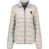 Geographical Norway ATIKAMAP Femme – Doudoune Légère Matelassée Mi-Saison – Blouson Chaud Daily Wear – Veste Outdoor Coupe-Vent avec Capuche Amovible – Style Urbain Automne Hiver(Gris Clair)