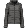 Geographical Norway ATIKAMAP Femme – Doudoune Légère Matelassée Mi-Saison – Blouson Chaud Daily Wear – Veste Outdoor Coupe-Vent avec Capuche Amovible – Style Urbain Automne Hiver(Gris Fonce)
