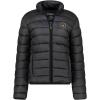 Geographical Norway ATIKAMAP Femme – Doudoune Légère Matelassée Mi-Saison – Blouson Chaud Daily Wear – Veste Outdoor Coupe-Vent avec Capuche Amovible – Style Urbain Automne Hiver(Noir)