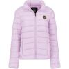 Geographical Norway ATIKAMAP Femme – Doudoune Légère Matelassée Mi-Saison – Blouson Chaud Daily Wear – Veste Outdoor Coupe-Vent avec Capuche Amovible – Style Urbain Automne Hiver(Parme)