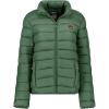 Geographical Norway ATIKAMAP Femme – Doudoune Légère Matelassée Mi-Saison – Blouson Chaud Daily Wear – Veste Outdoor Coupe-Vent avec Capuche Amovible – Style Urbain Automne Hiver(Vert Fonce)