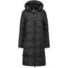 Geographical Norway April Femme – Parka Longue Chaude Hiver avec Capuche – Manteau Imperméable Déperlant – Blouson Outdoor Coupe-Vent Confort Urbain(Noir)