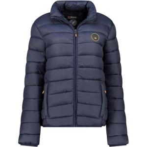 Geographical Norway ATIKAMAP Femme – Doudoune Légère Matelassée Mi-Saison – Blouson Chaud Daily Wear – Veste Outdoor Coupe-Vent avec Capuche Amovible – Style Urbain Automne Hiver(Marine)