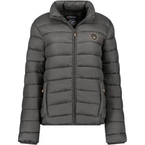 Geographical Norway ATIKAMAP Femme – Doudoune Légère Matelassée Mi-Saison – Blouson Chaud Daily Wear – Veste Outdoor Coupe-Vent avec Capuche Amovible – Style Urbain Automne Hiver(Gris Fonce)