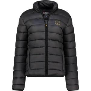 Geographical Norway ATIKAMAP Femme – Doudoune Légère Matelassée Mi-Saison – Blouson Chaud Daily Wear – Veste Outdoor Coupe-Vent avec Capuche Amovible – Style Urbain Automne Hiver(Noir)