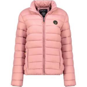 Geographical Norway ATIKAMAP Femme – Doudoune Légère Matelassée Mi-Saison – Blouson Chaud Daily Wear – Veste Outdoor Coupe-Vent avec Capuche Amovible – Style Urbain Automne Hiver(Vieux Rose)