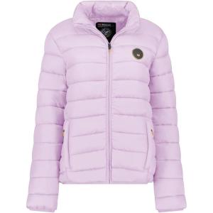 Geographical Norway ATIKAMAP Femme – Doudoune Légère Matelassée Mi-Saison – Blouson Chaud Daily Wear – Veste Outdoor Coupe-Vent avec Capuche Amovible – Style Urbain Automne Hiver(Parme)