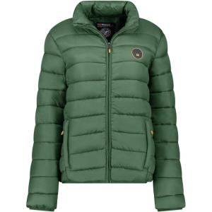 Geographical Norway ATIKAMAP Femme – Doudoune Légère Matelassée Mi-Saison – Blouson Chaud Daily Wear – Veste Outdoor Coupe-Vent avec Capuche Amovible – Style Urbain Automne Hiver(Vert Fonce)